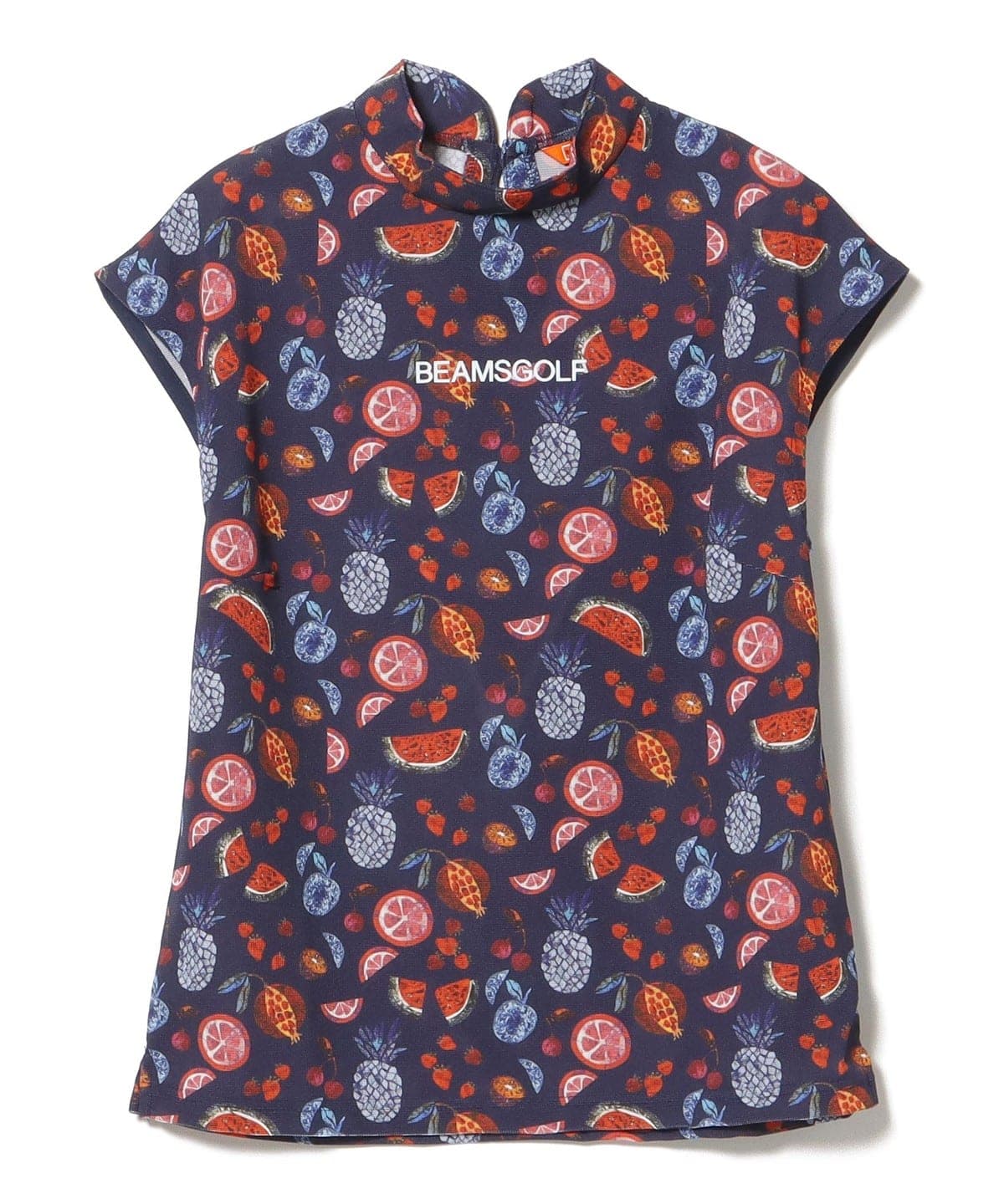 〈WOMEN〉ORANGE LABEL / 別注リバティ 総柄プリント モックネックシャツ【UV】 Tシャツ・カットソー WOMEN NAVY M