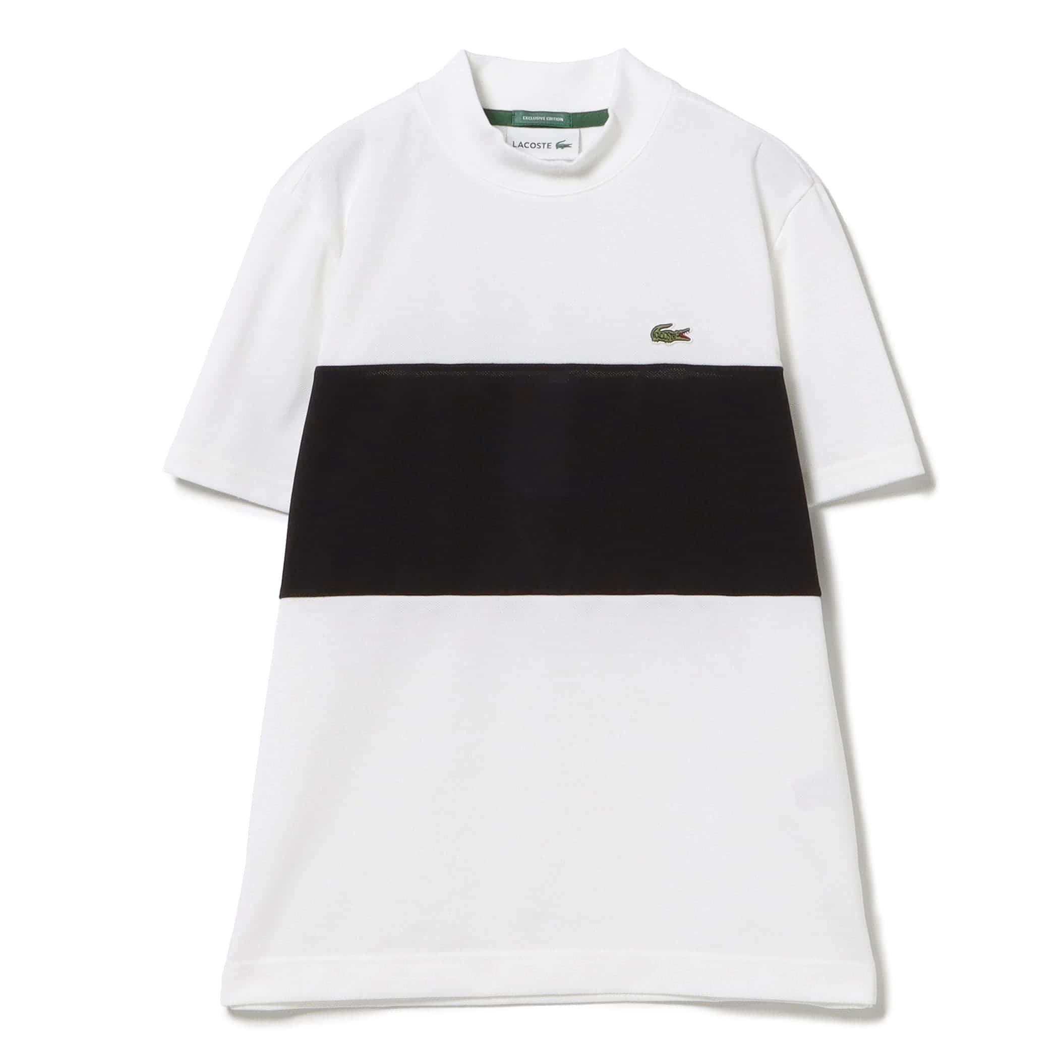 〈WOMEN〉【別注】LACOSTE ラコステ / 鹿の子 パネル モックネックシャツ Tシャツ・カットソー WOMEN WHITE XS 〈WOMEN〉【別注】LACOSTE ラコステ / 鹿の子 パネル モックネックシャツ Tシャツ・カットソー WOMEN WHITE XS