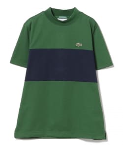 〈WOMEN〉【別注】LACOSTE / 鹿の子 パネル モックネックシャツ