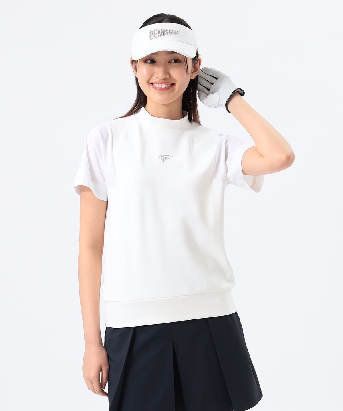 ORANGE LABEL / シアー 袖切替 モックネック トップス WOMEN WHITE S ORANGE LABEL / シアー 袖切替 モックネック トップス WOMEN WHITE S