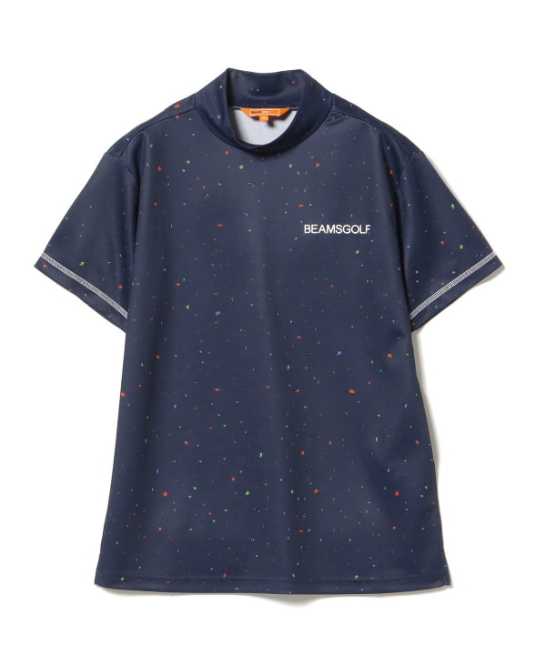 ビームスゴルフ　BEAMS GOLF ネイビー モックネックシャツ BEAMS GOLF（ビームスゴルフ）の「〈MEN〉 ORANGE LABEL / ロゴ