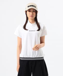 ORANGE LABEL/ リブ編みラインヘム モックネックシャツ