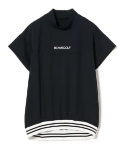 ORANGE LABEL/ リブ編みラインヘム モックネックシャツ