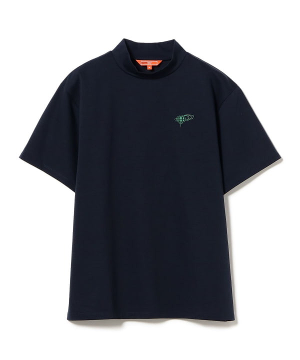 BEAMS ビームスゴルフ 長袖シャツ グリーン×白×イエロー
