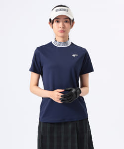 【+15%ポイントUP】ORANGE LABEL / リブ編み襟 モックネックシャツ．