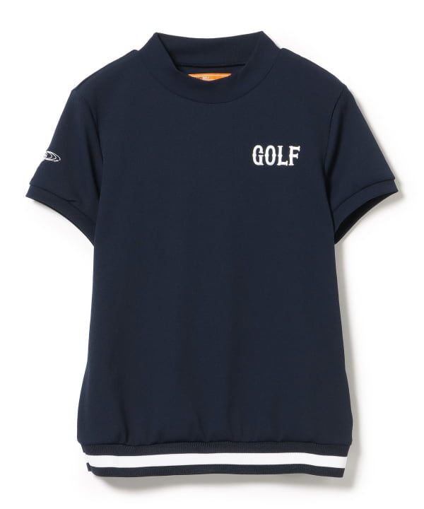 ORANGE LABEL /裾リブボーダー モックネックシャツ