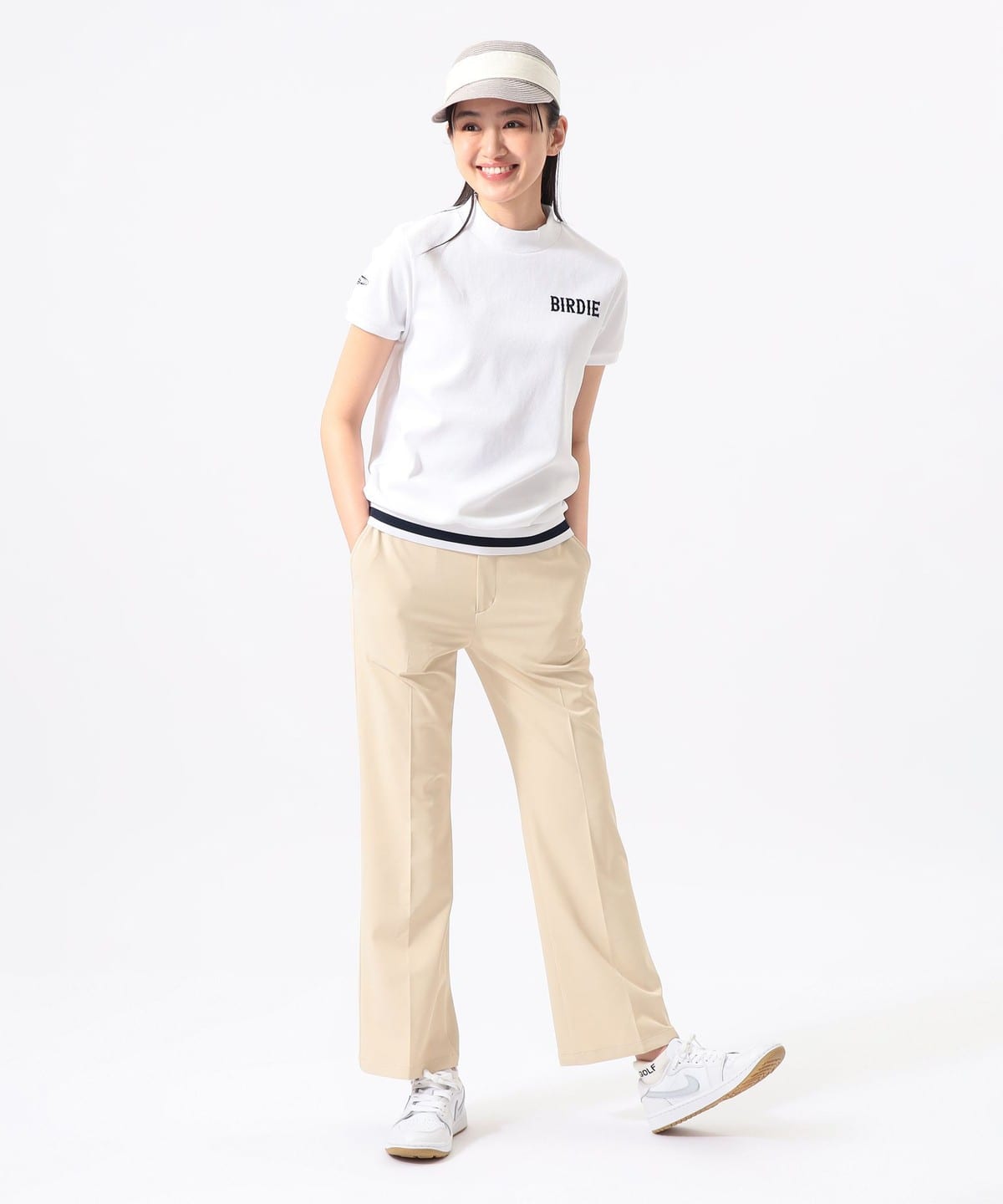 BEAMS GOLF（ビームス ゴルフ）ORANGE LABEL /裾リブボーダー モック