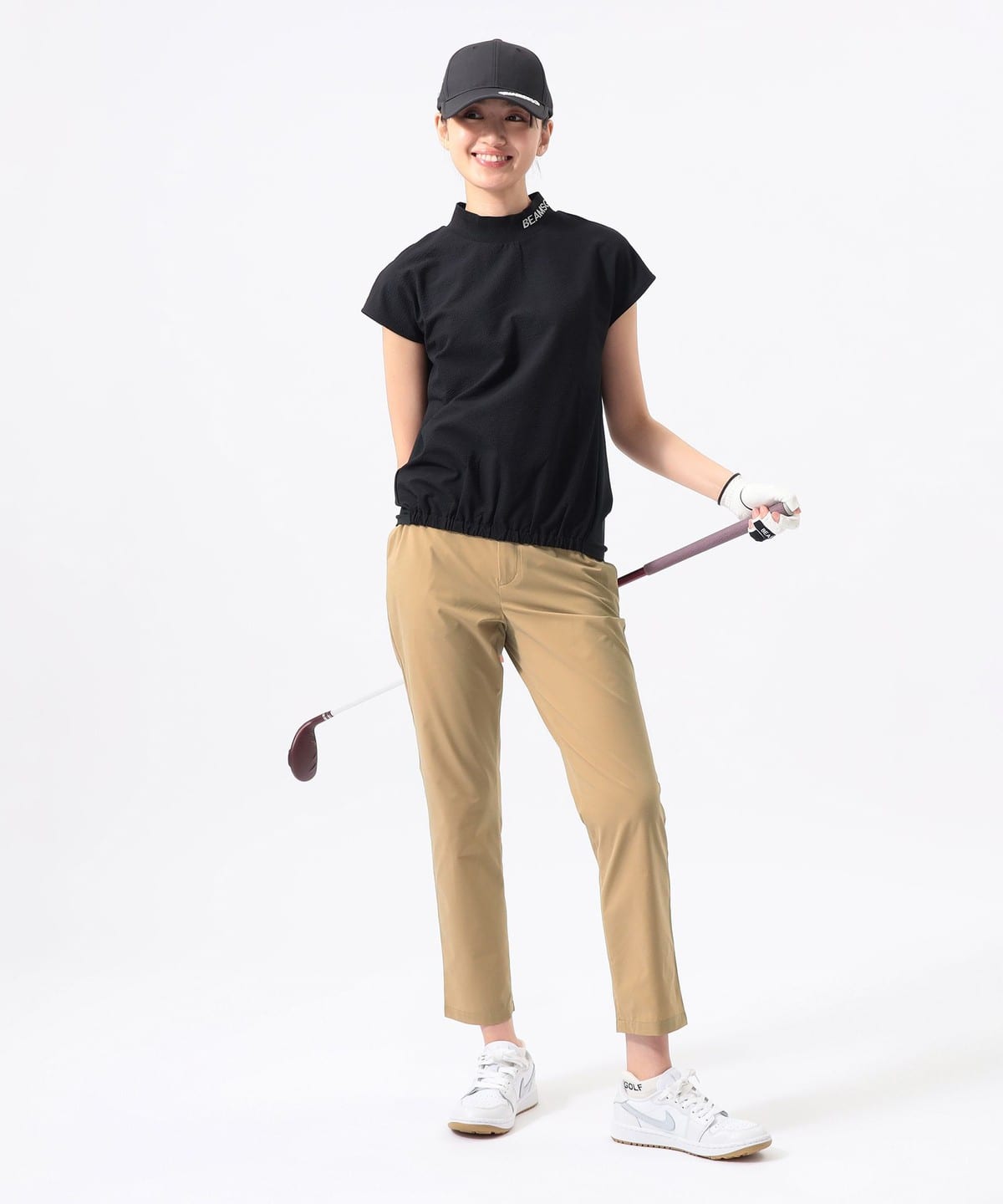 BEAMS GOLF バックコンビ モックネックシャツ（吸水速乾） BEAMS GOLF（ビームス ゴルフ）ORANGE LABEL / バックコンビ モック