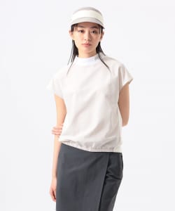 ORANGE LABEL / バックブラウス コンビ モックネックシャツ