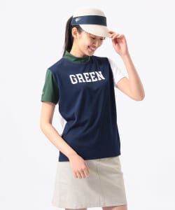 ORANGE LABEL / クレイジーパターン モックネックシャツ（吸水速乾・UVカット）