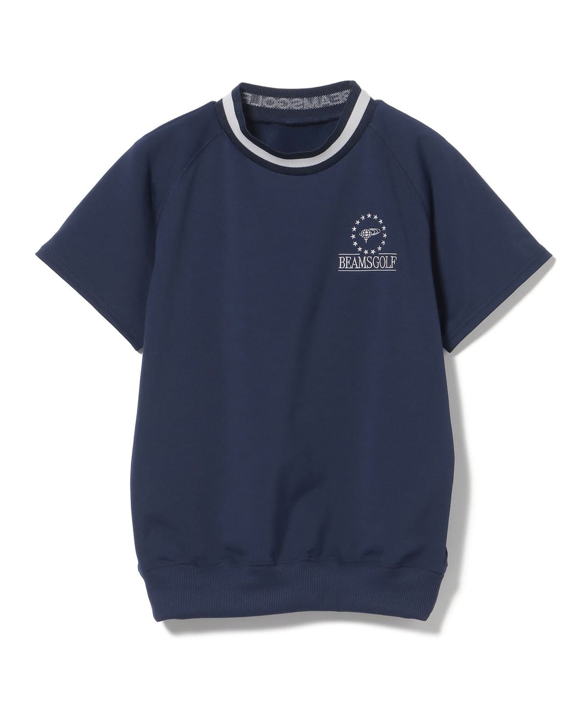 ビームスゴルフ ラグラン切替 モックネックシャツ サイズ：L カラー：ネイビー BEAMS GOLF（ビームス ゴルフ）ORANGE LABEL / ラグラン ミニ裏毛
