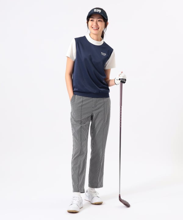 ORANGE LABEL / メッシュ 異素材コンビ モックネックシャツ Model：H170 B74 W60 H86　Size：M