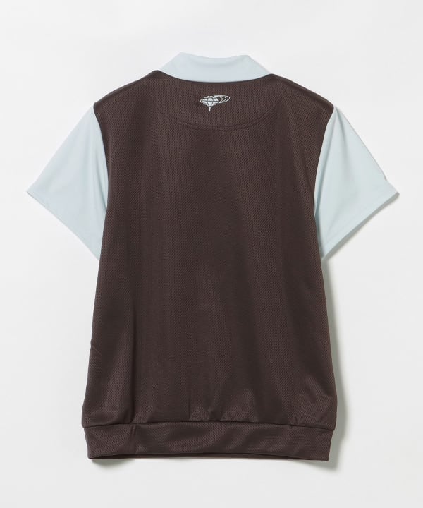 ORANGE LABEL / メッシュ 異素材コンビ モックネックシャツ