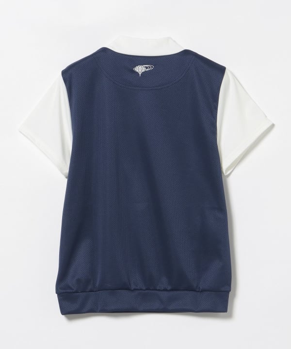 ORANGE LABEL / メッシュ 異素材コンビ モックネックシャツ