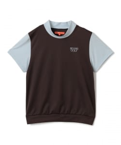 ORANGE LABEL / メッシュ 異素材コンビ モックネックシャツ