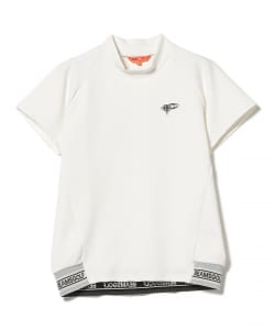 ORANGE LABEL / 裾リブ ロゴモックネックシャツ（接触冷感・UVカット）