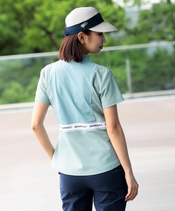 ORANGE LABEL / ウエスト切り替え モックネックシャツ（UVカット） Model：H166cm Size：M