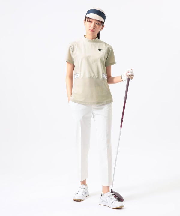 ORANGE LABEL / ウエスト切り替え モックネックシャツ（UVカット） Model：H170 B74 W60 H86　Size：M
