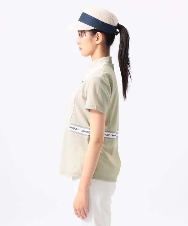 ORANGE LABEL / ウエスト切り替え モックネックシャツ（UVカット） Model：H170 B74 W60 H86　Size：M