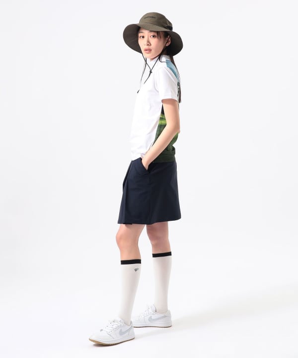 ORANGE LABEL / コースプリント モックネックシャツ（吸水速乾・UVカット） Model：H170 B74 W60 H86　Size：M