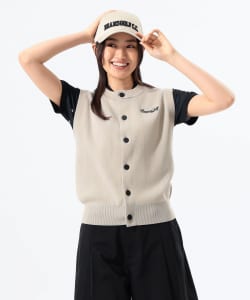 【+15%ポイントUP】ORANGE LABEL / フロントボタン ニット ベスト
