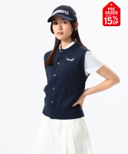 【+15%ポイントUP】ORANGE LABEL / フロントボタン ニット ベスト