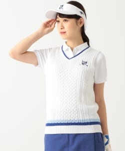 BEAMS GOLF ORANGE LABEL / リブ＆ケーブル ベスト
