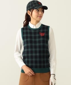 BEAMS GOLF ORANGE LABEL / チェック ニット ベスト