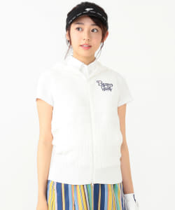 【UVカット】BEAMS GOLF ORANGE LABEL / フード ニット　ベスト