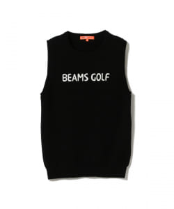 ▲＜WOMEN＞BEAMS GOLF ORANGE LABEL / インターシャ ロゴ ベスト