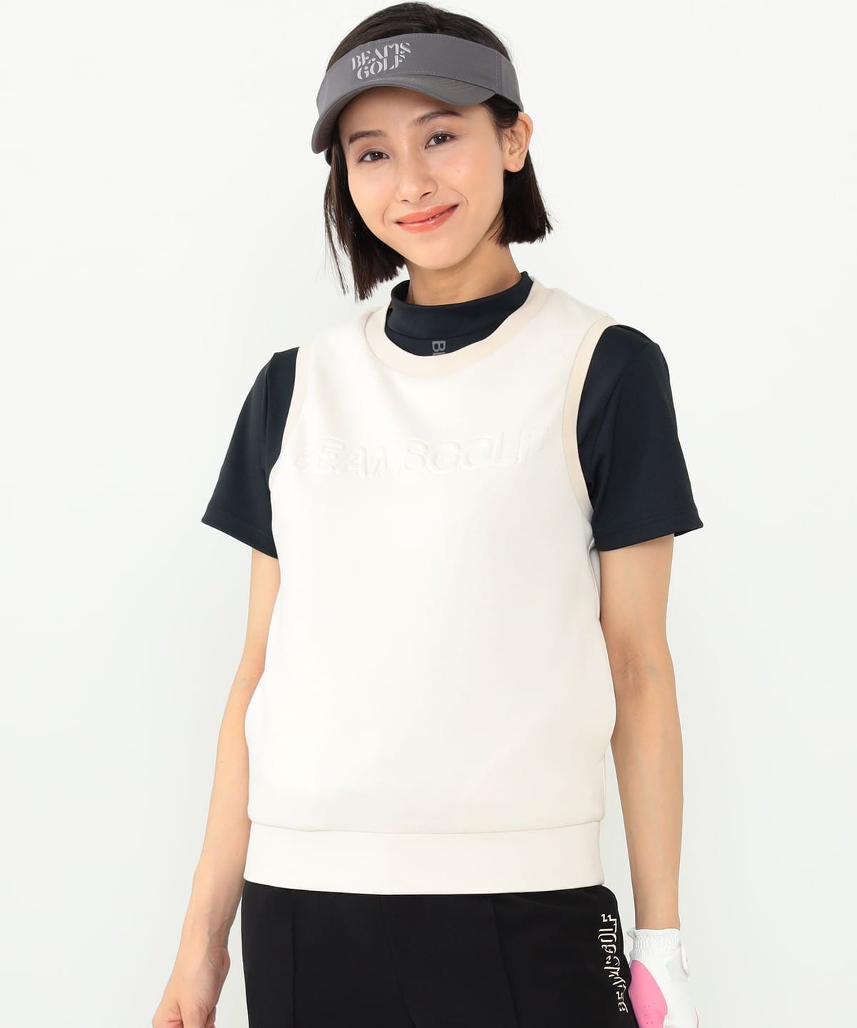 BEAMS GOLF ORANGE LABEL / 2WAY 襟付き ベスト