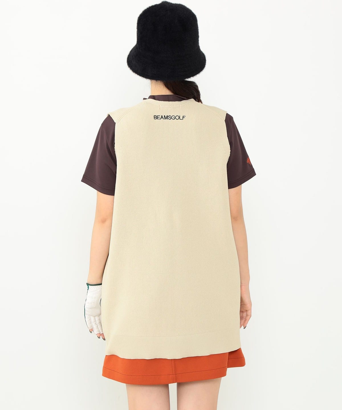 BEAMS GOLF（ビームス ゴルフ）ORANGE LABEL / Vネック ロング ニットベスト（トップス ニット・セーター）通販｜BEAMS