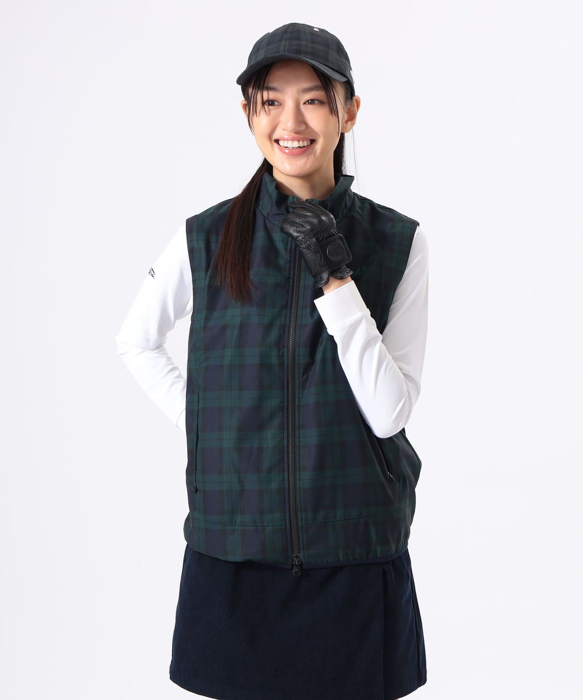 ORANGE LABEL / ストレッチタフタ フルジップ 切替ベスト【STRETCH】. トップス WOMEN CHECK L ORANGE LABEL / ストレッチタフタ フルジップ 切替ベスト【STRETCH】. トップス WOMEN CHECK L