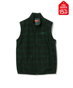 【+15%ポイントUP】ORANGE LABEL / ストレッチタフタ フルジップ 切替ベスト【STRETCH】