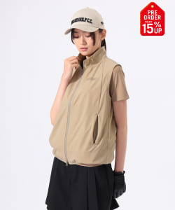 [+15% Points UP] ORANGE LABEL / Stretch Taffeta Full Zip Switch Vest [STRETCH]