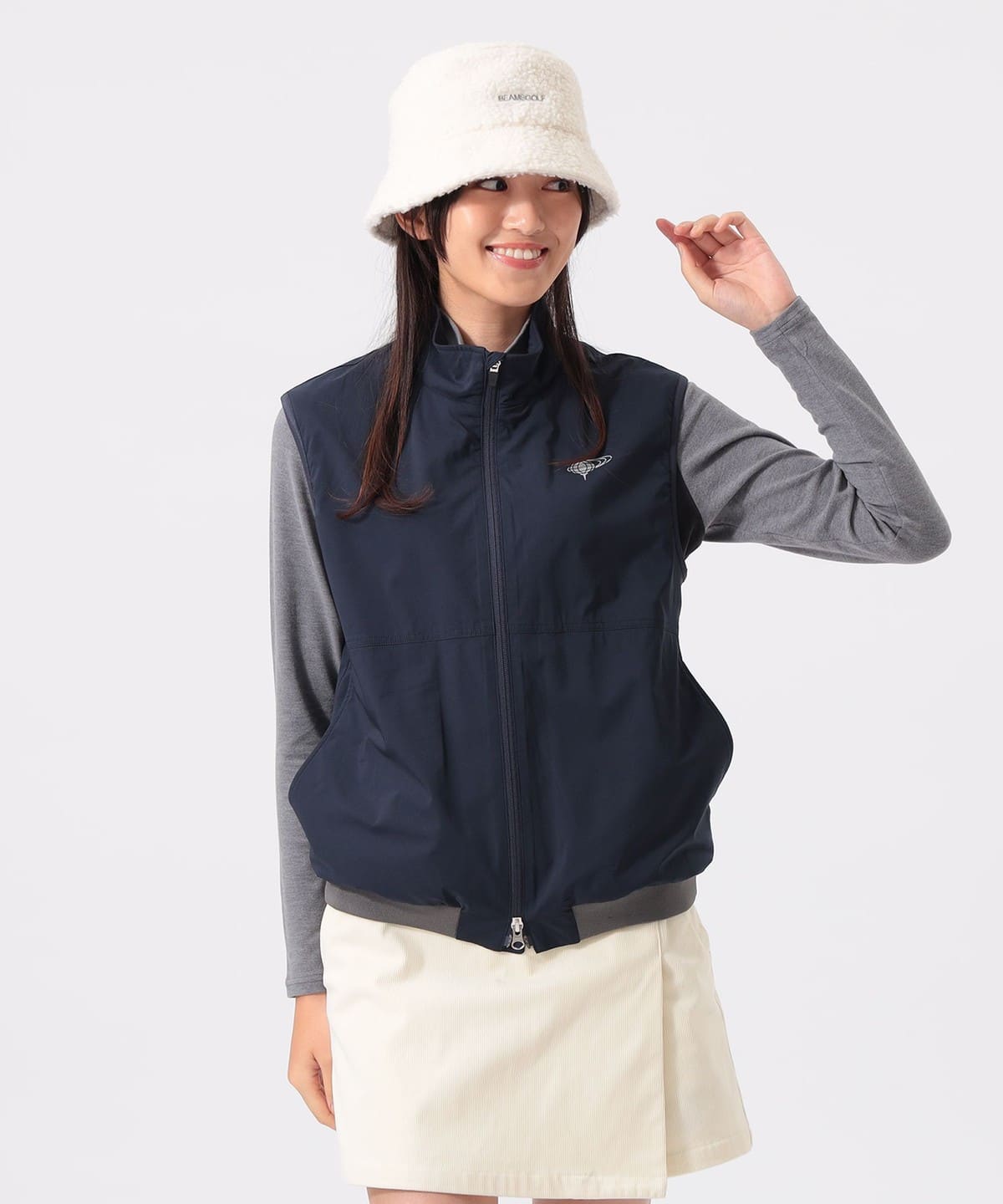 ORANGE LABEL / 起毛 ストレッチ メッシュライニング ベスト(撥水). トップス WOMEN NAVY L ORANGE LABEL / 起毛 ストレッチ メッシュライニング ベスト(撥水). トップス WOMEN NAVY L