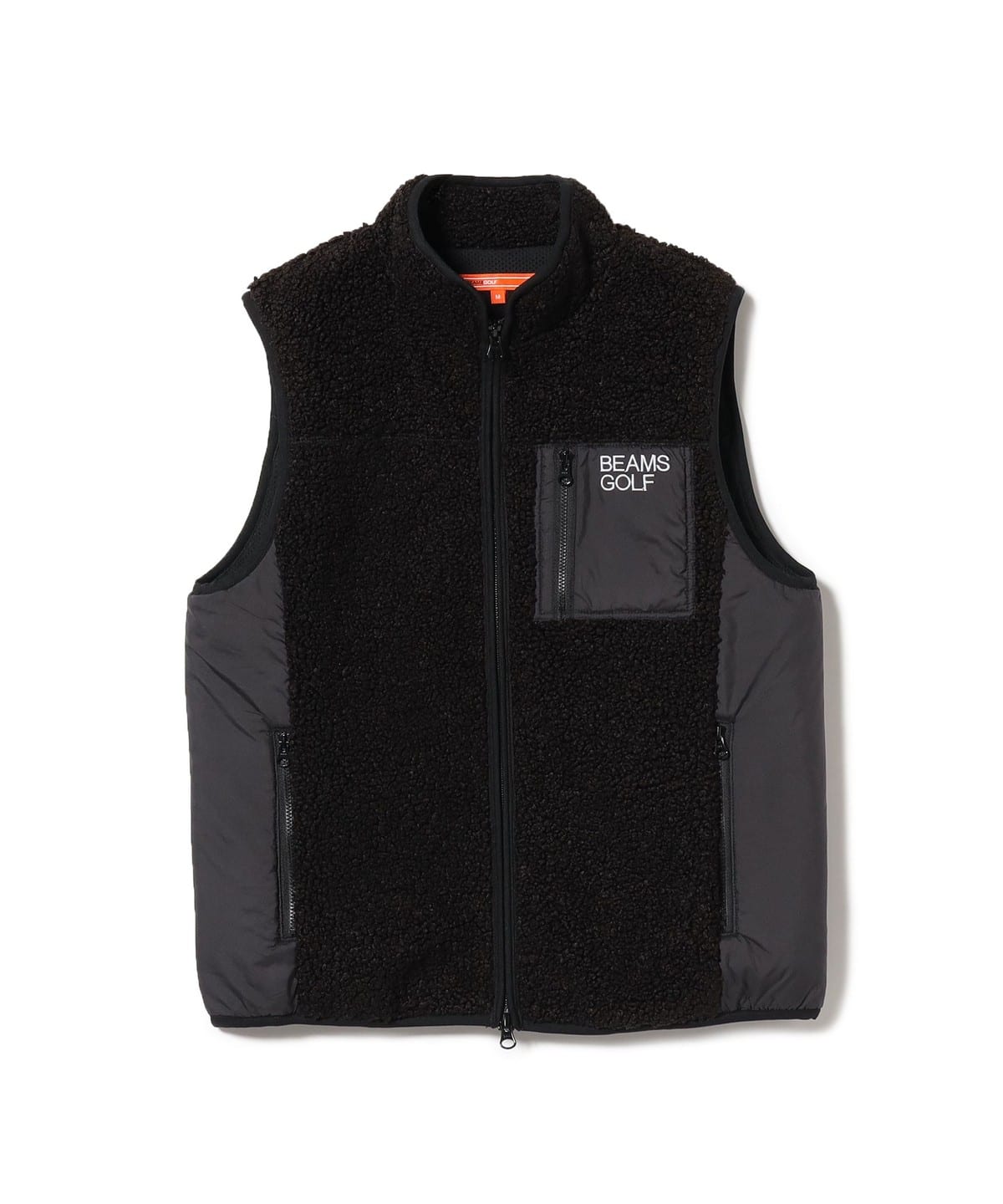 BEAMSGOLF ベスト　ブラック　M BEAMS GOLF（ビームス ゴルフ）ORANGE LABEL / 切り替え フェイク