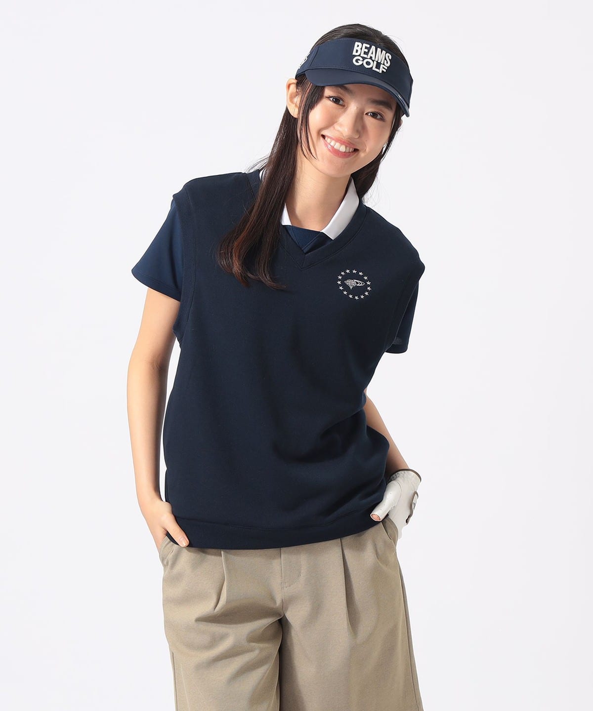 BEAMS GOLF（ビームス ゴルフ）〈WOMEN〉ORANGE LABEL / スターロゴ 裏