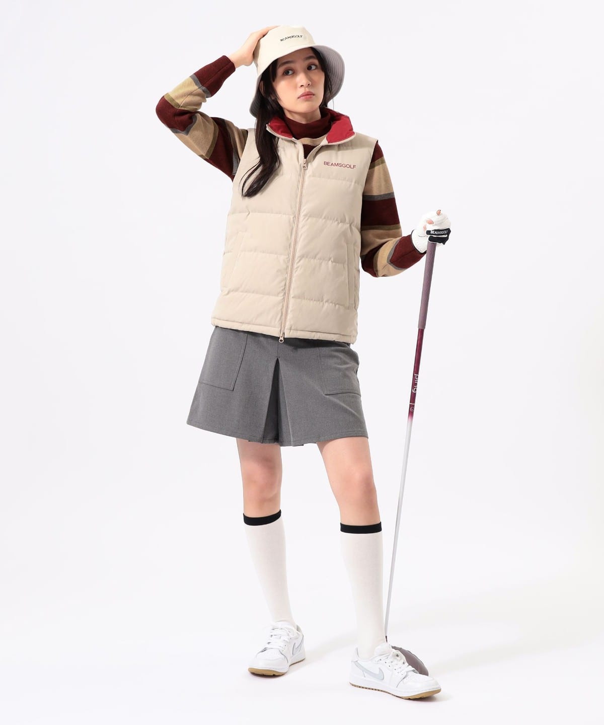 BEAMS GOLF ベストスカート セットアップ BEAMS GOLF（ビームス ゴルフ）ORANGE LABEL / スタンドカラー ベスト