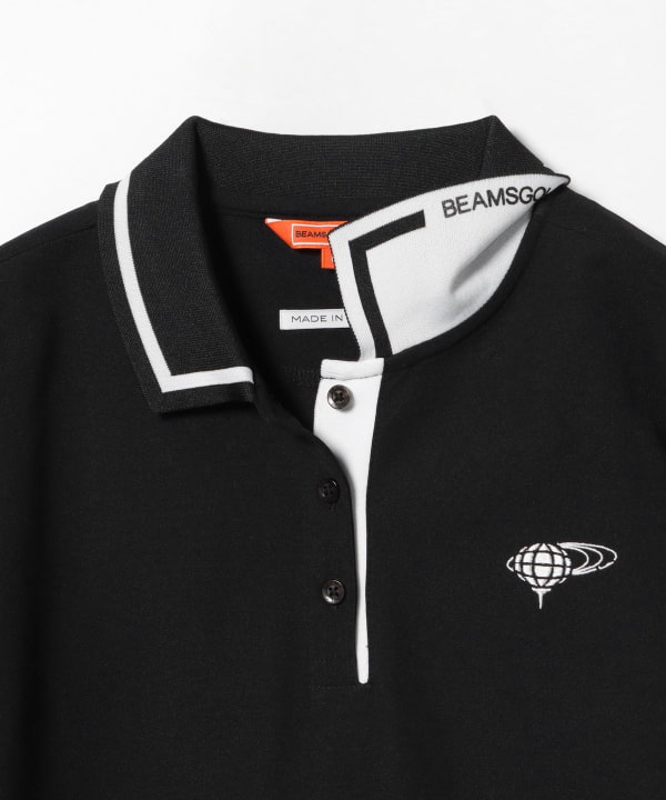 BEAMS GOLF（ビームス ゴルフ）〈WOMEN〉 ORANGE LABEL / 襟ロゴ バイカラー ポロシャツ（シャツ・ブラウス ポロシャツ ）通販｜BEAMS