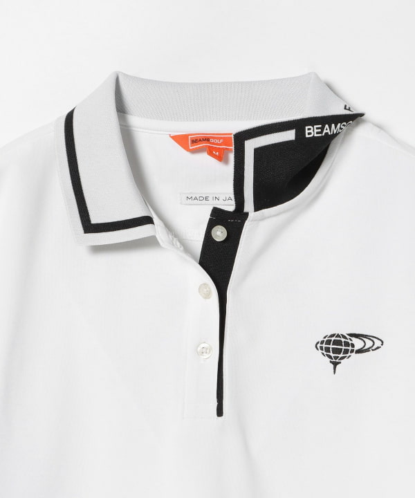 BEAMS GOLF（ビームス ゴルフ）〈WOMEN〉 ORANGE LABEL / 襟ロゴ バイカラー ポロシャツ（シャツ・ブラウス ポロシャツ ）通販｜BEAMS