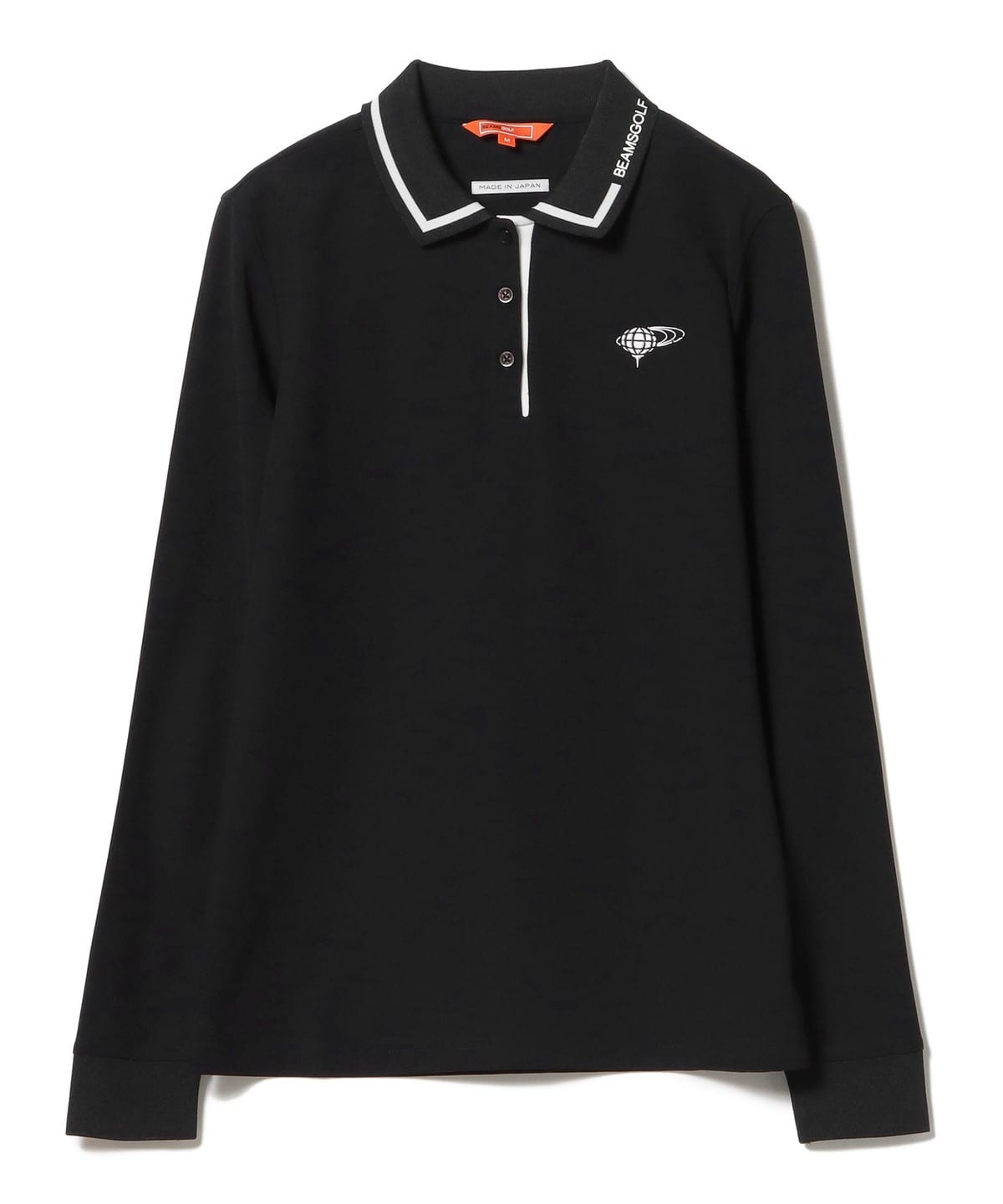 BEAMS GOLF ORANGE LABEL 襟ロゴ 鹿の子 ポロシャツ