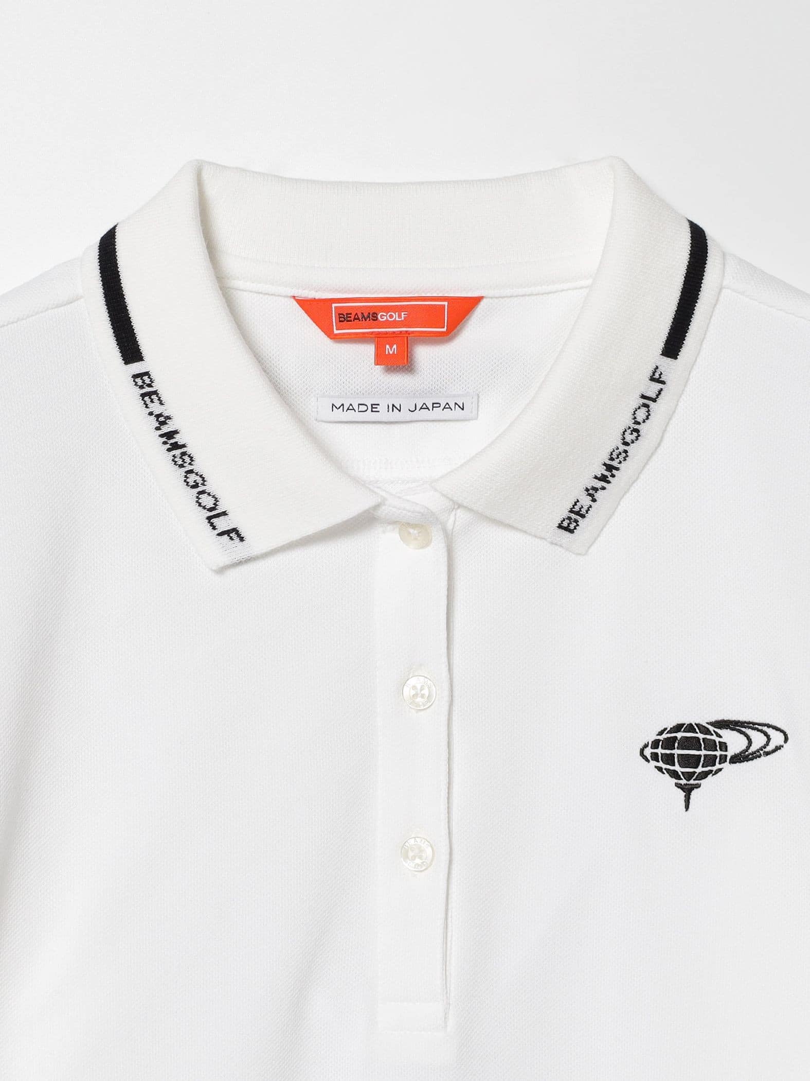 BEAMS GOLF（ビームス ゴルフ）ORANGE LABEL / 襟ロゴ 鹿の子