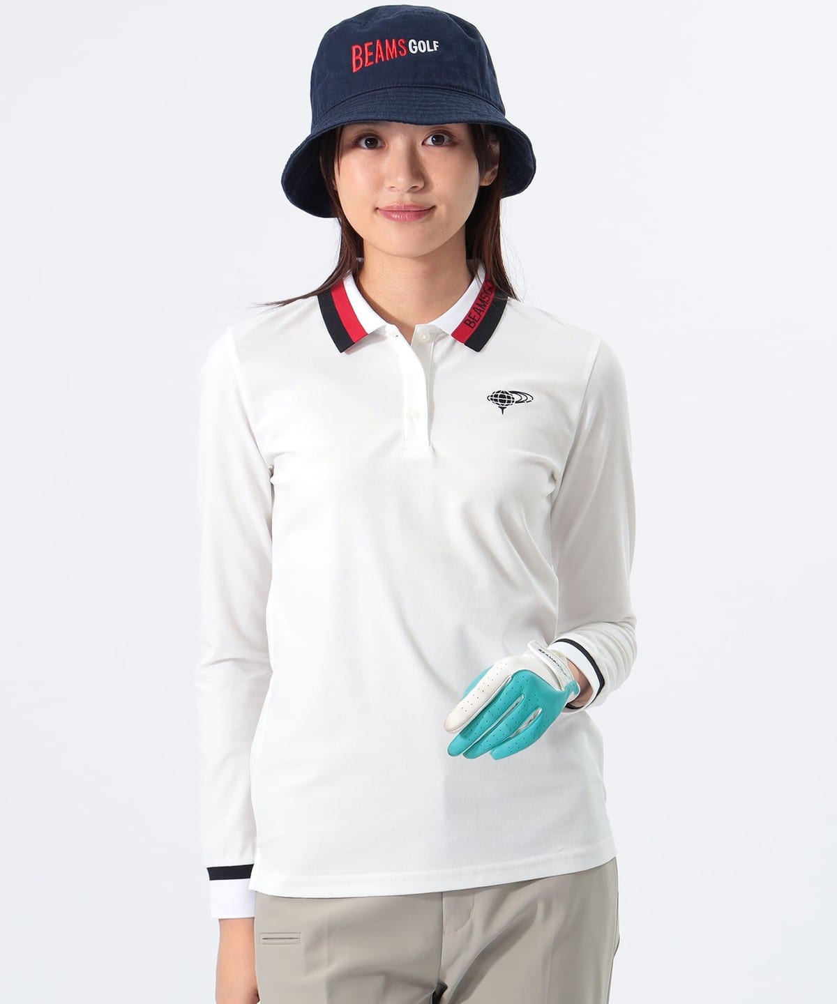 ORANGE LABEL / マルチカラー リブ ポロシャツ シャツ・ブラウス WOMEN WHITE L ORANGE LABEL / マルチカラー リブ ポロシャツ シャツ・ブラウス WOMEN WHITE L