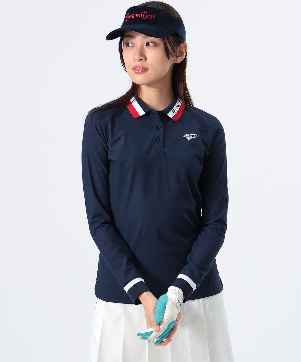 ORANGE LABEL / マルチカラー リブ ポロシャツ シャツ・ブラウス WOMEN NAVY L ORANGE LABEL / マルチカラー リブ ポロシャツ シャツ・ブラウス WOMEN NAVY L