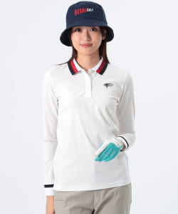 BEAMS GOLF ORANGE LABEL / 女裝 多色衣領 羅紋 POLO衫