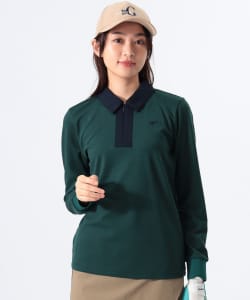 BEAMS GOLF ORANGE LABEL / 女裝 雙色 長袖 POLO衫