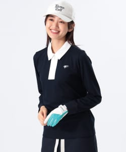 BEAMS GOLF ORANGE LABEL / 女裝 雙色 長袖 POLO衫