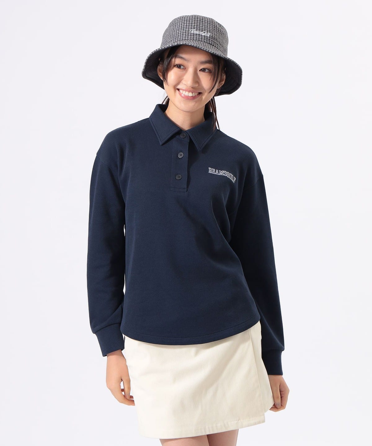 BEAMS - coco 中古 ビームスゴルフ BEAMSGOLF レディース フルジップアウター L 青×オレンジ ブルー  長袖ダブル 小花柄 BEAMS - coco 中古 ビームスゴルフ BEAMSGOLF レディース