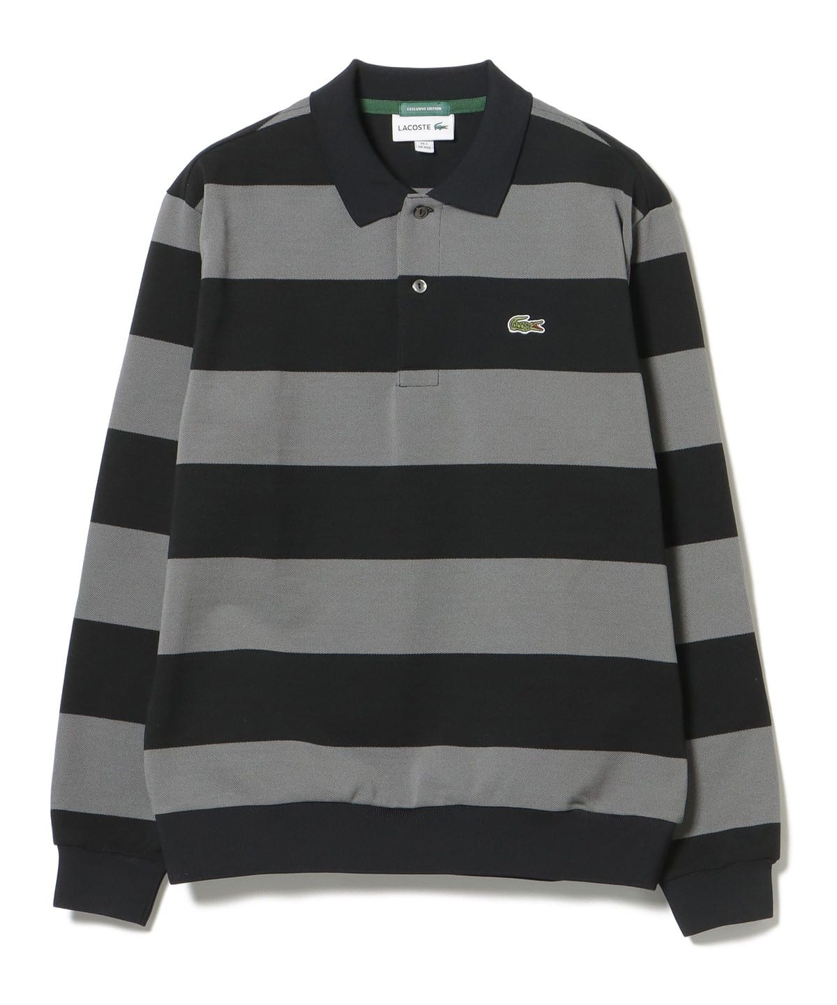 LACOSTE ダークグレー 長袖ポロシャツ BEAMS GOLF（ビームス ゴルフ）〈WOMEN〉【別注】LACOSTE / ボーダー